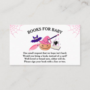 Tarjeta De Visita Pequeña calabaza rosa: Libros de Baby Shower para