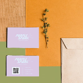 Tarjeta De Visita Pequeña empresa morada azul