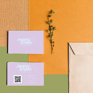 Tarjeta De Visita Pequeña empresa morada azul