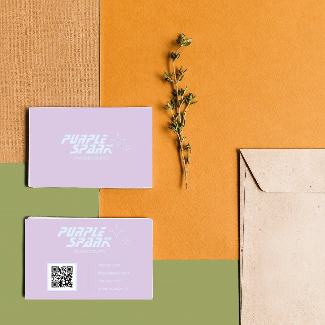 Tarjeta De Visita Pequeña empresa morada azul (Subido por el creador)