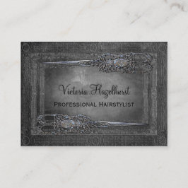 Tarjeta De Visita Pequeñas tijeras del doble del londinense