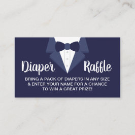 Tarjeta De Visita Pequeño Caballero Diaper Raffle Ticket, Tuxedo