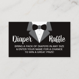 Tarjeta De Visita Pequeño Caballero Diaper Raffle Ticket, Tuxedo