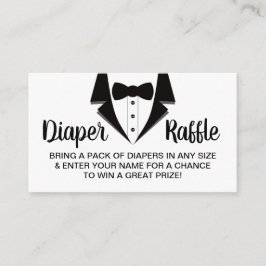 Tarjeta De Visita Pequeño Caballero Diaper Raffle Ticket, Tuxedo