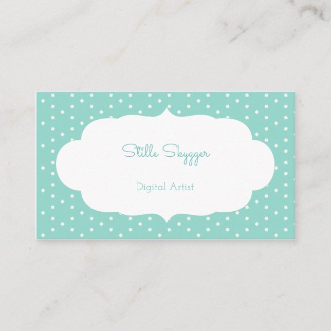 Tarjeta De Visita Pequeño cuadrado azul (Anverso)