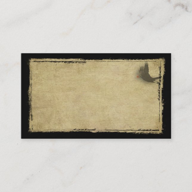 Tarjeta De Visita Pequeño cuervo negro - Primeros números de venta (Anverso)