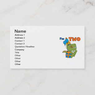 Tarjeta De Visita Pequeño Dino 2 camisetas y regalos de cumpleaños