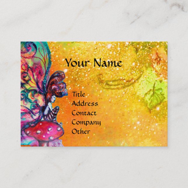 Tarjeta De Visita Pequeño elfo de hongos (Anverso)