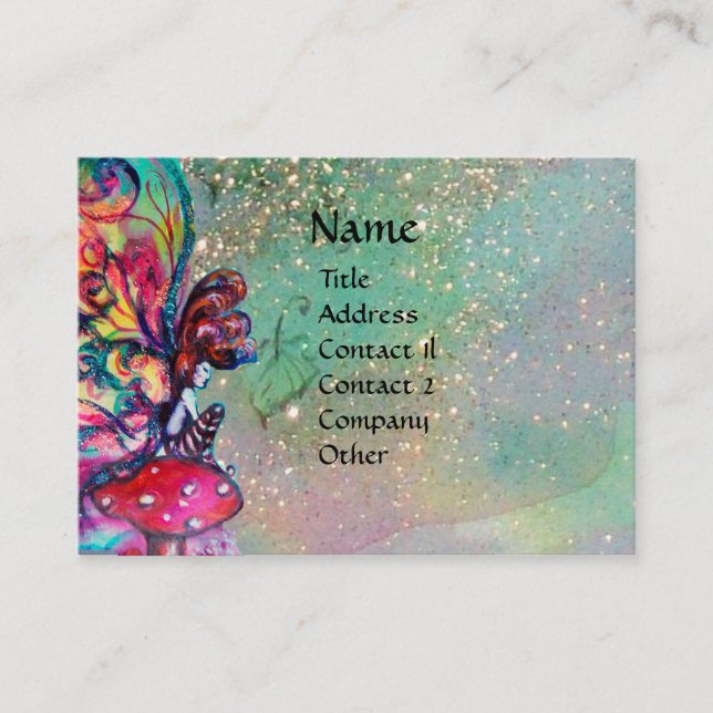 Tarjeta De Visita Pequeño elfo de hongos (Anverso)