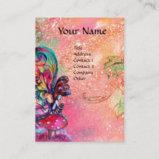 Tarjeta De Visita Pequeño elfo de hongos (Anverso)