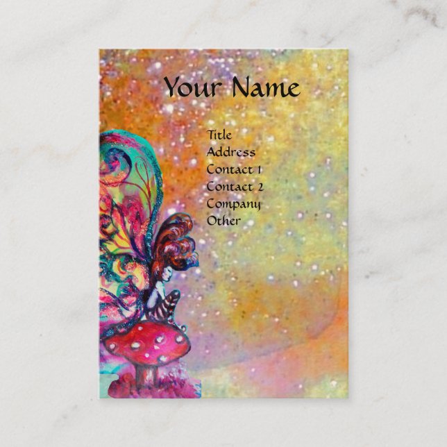 Tarjeta De Visita Pequeño elfo de hongos (Anverso)