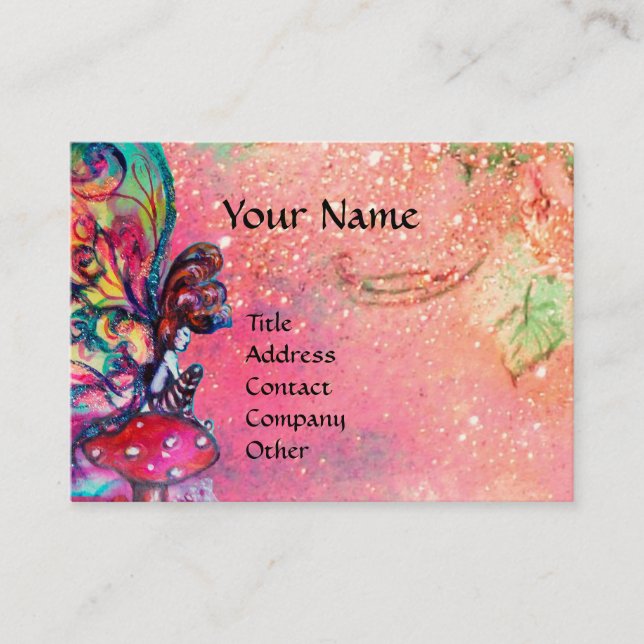 Tarjeta De Visita Pequeño elfo de hongos (Anverso)