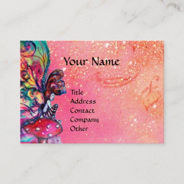 Tarjeta De Visita Pequeño elfo de hongos (Anverso)