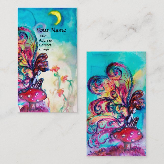 Tarjeta De Visita Pequeño elfo de hongos (Anverso / Reverso)