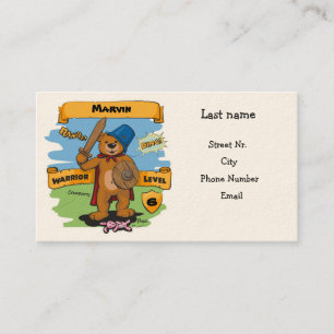 Tarjeta De Visita Pequeño guerrero