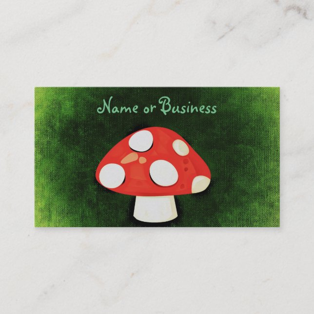 Tarjeta De Visita Pequeño hongo rojo (Anverso)