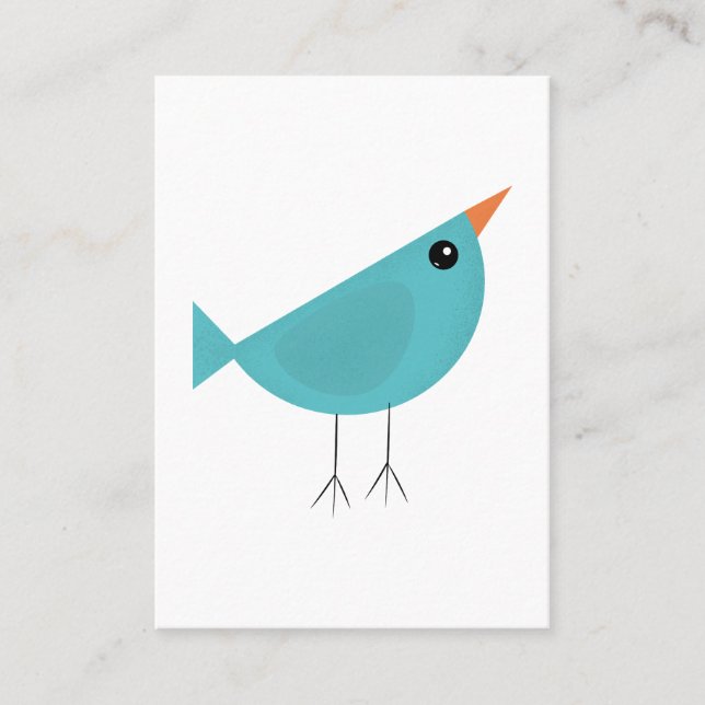 Tarjeta De Visita Pequeño pájaro azul (Anverso)