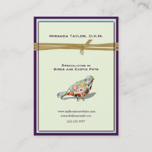 Tarjeta De Visita Pequeño pájaro colorido peculiar