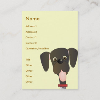 Tarjeta De Visita Pequeño perro grande