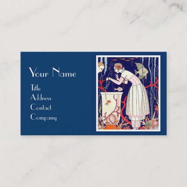 TARJETA DE VISITA PEQUEÑO PESCADO IMPRESIONANTE, DECO BELLEZA FASHIO (Anverso)