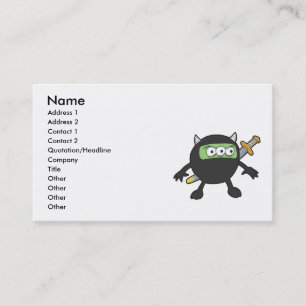 Tarjeta De Visita pequeño y tonto monstruo ninja