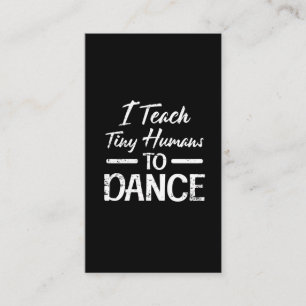 Tarjeta De Visita Pequeños humanos profesor de baile