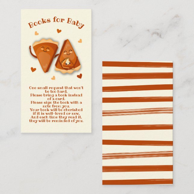 Tarjeta De Visita Pequeños libros cortos de otoño para bebé (Anverso / Reverso)