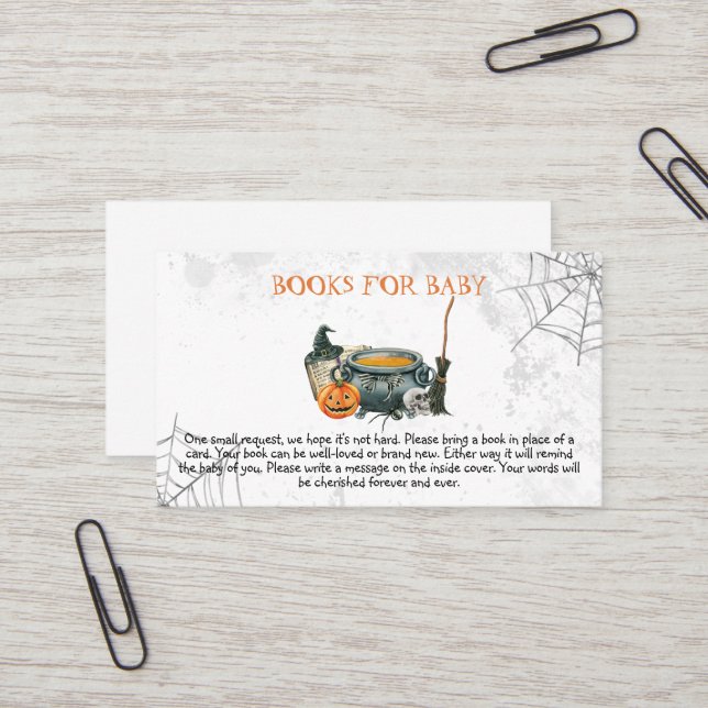 Tarjeta De Visita Pequeños libros de Baby Shower para bebé (Anverso/Reverso In Situ)