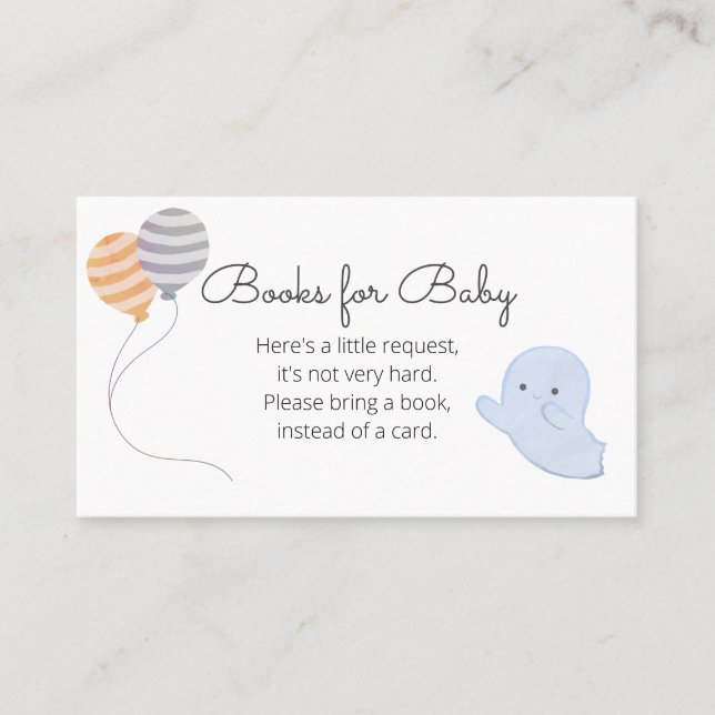 Tarjeta De Visita Pequeños libros de Baby Shower para bebés (Anverso)