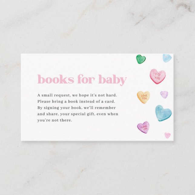 Tarjeta De Visita Pequeños libros de Baby Shower para bebés con tarj (Anverso)