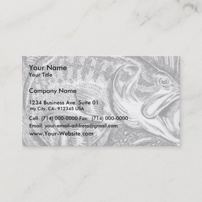 Tarjeta De Visita Perca americana joven (Anverso)