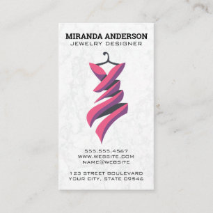 Tarjeta De Visita Percha de abrigo y vestido de moda