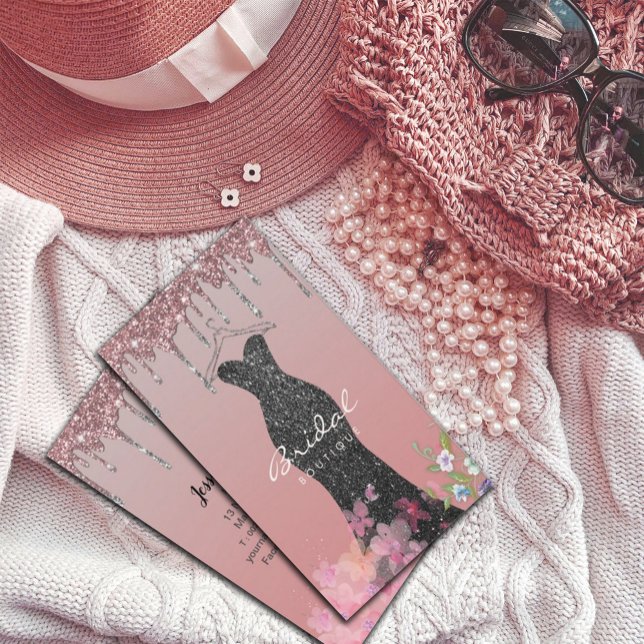 Tarjeta De Visita Percha de ropa Vestido Fashion Shop Brillo Goteo (Subido por el creador)