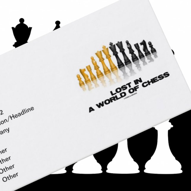 Tarjeta De Visita Perdido En Un Mundo De Ajedrez (Juego De Ajedrez R (Business card for any chess player or chess teacher featuring the saying "Lost In A World Of Chess")