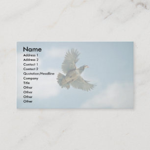 Tarjeta De Visita Perdiz de Chukar en vuelo