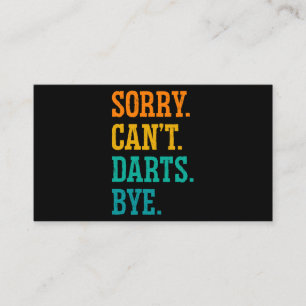 Tarjeta De Visita Perdón Cant Darts Bye Dart Player Darting Triple 2