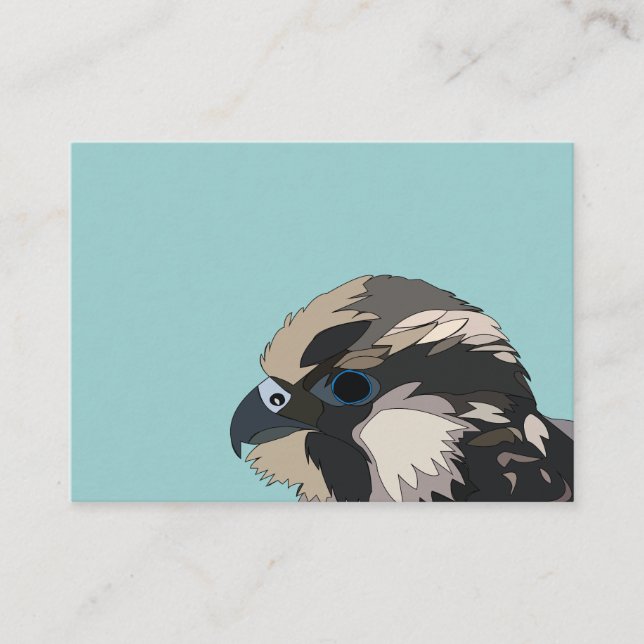 Tarjeta De Visita Peregrine Falcon Bird Art (Anverso)