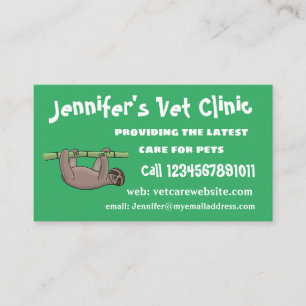 Tarjeta De Visita Pereza sonriente suave en el ilustracion personali