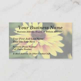 Tarjeta De Visita Perfección del jardín - Susan observada negro