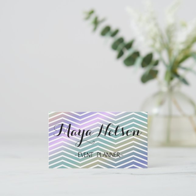 Tarjeta De Visita Perfecto, lujoso morado (Anverso de pie)