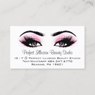 Tarjeta De Visita Perfecto servicio de belleza maquillaje con ceniza