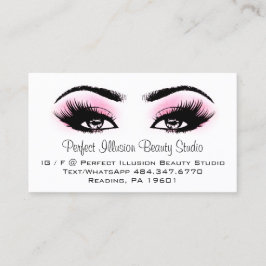Tarjeta De Visita Perfecto servicio de belleza maquillaje con pestañ