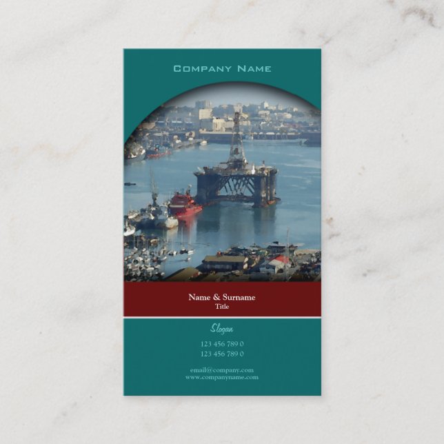 Tarjeta De Visita Perfil adaptable de la acuarela del aparejo de la (Anverso)