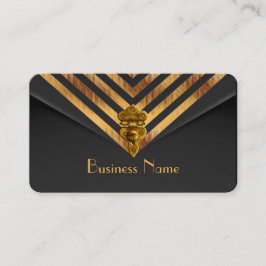 Tarjeta De Visita Perfil Business Gold Black Velvet Stripe