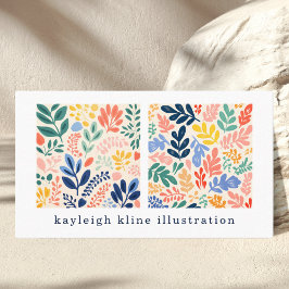 Tarjeta De Visita Perfil de artista de Ilustracion de diseño gráfico