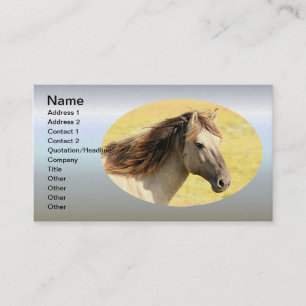 Tarjeta De Visita Perfil de caballo beige