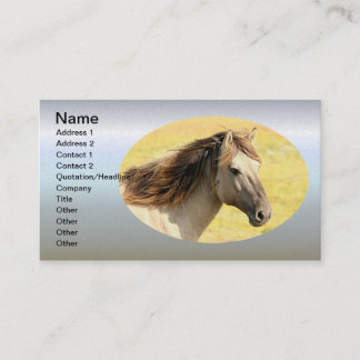 Tarjeta De Visita Perfil de caballo beige