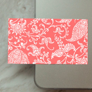 Tarjeta De Visita Perfil de Coral Paisley