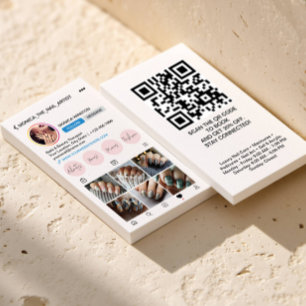 Tarjeta De Visita Perfil de Instagram 6 Cuadrícula de Fotos Sígueme