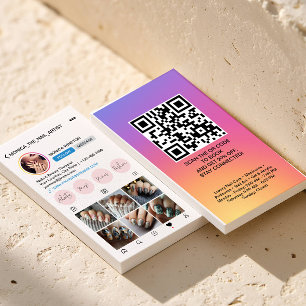 Tarjeta De Visita Perfil de Instagram de 6 cuadrículas de fotos Sígu